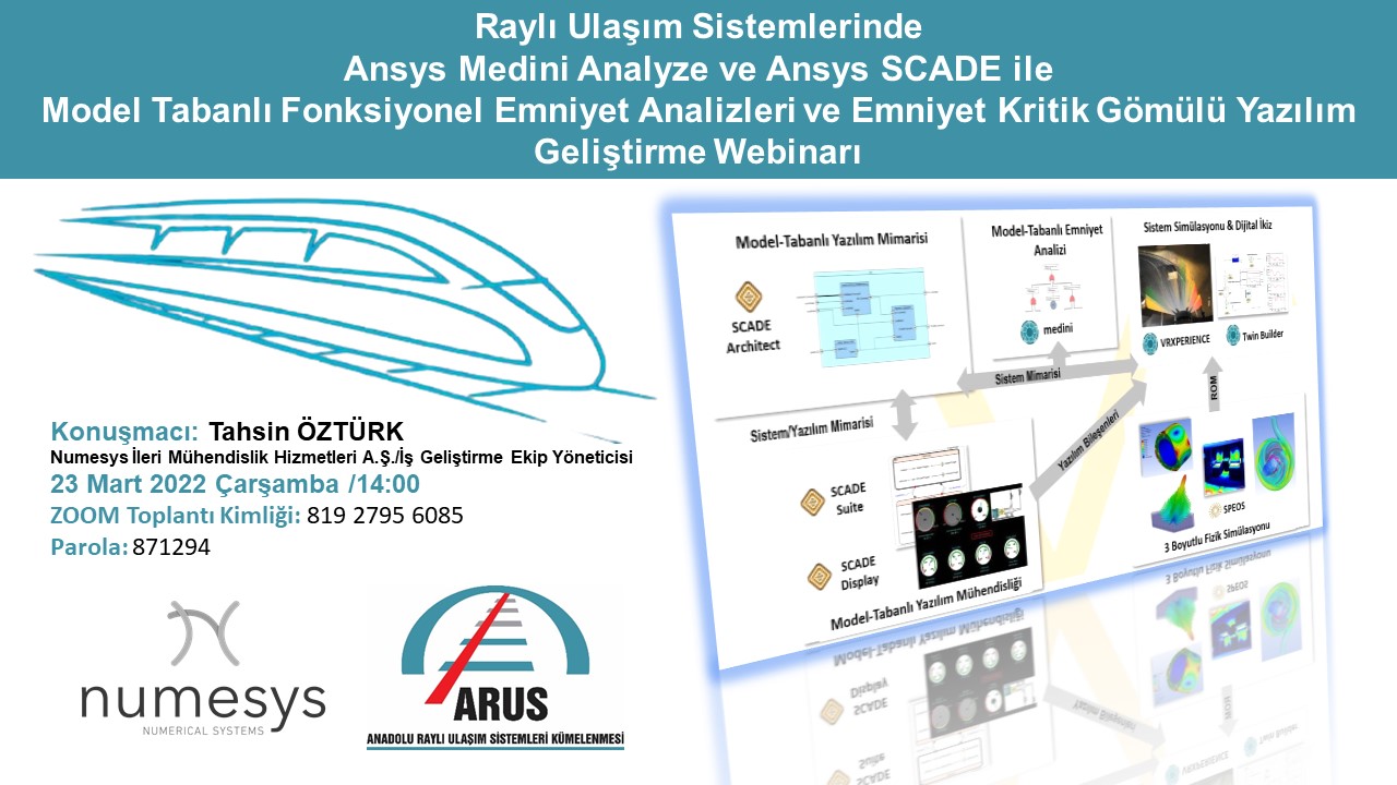 ARUS-NUMESYS İŞBİRLİĞİ İLE ANSYS FONKSİYONEL EMNİYET ANALİZLERİ VE GÖMÜLÜ YAZILIM GELİŞTİRME WEBİNARI GERÇEKLEŞTİRİLDİ